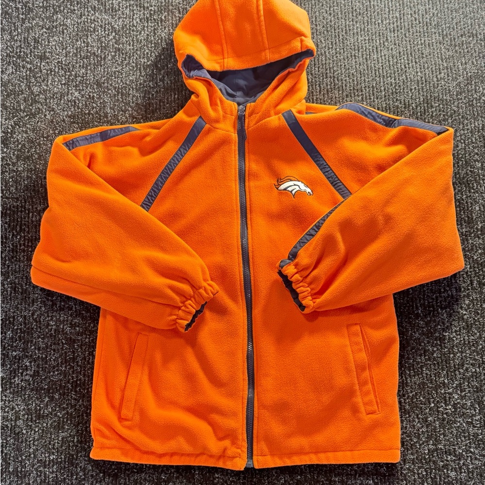 Denver Broncos Official NFL Reversible Jacket Youth Large 14-16 / Women’s Small - Picture 5 of 9